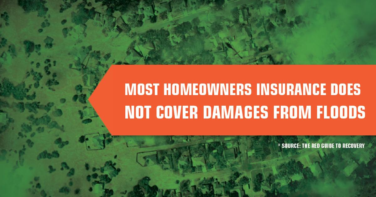 Did you know most homeowners' policies don't cover flood damage, yet flooding is the most common natural disaster?