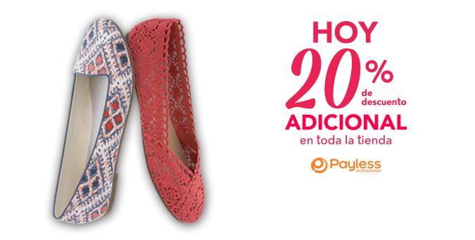 Payless_CO's tweet photo. Sólo por HOY 20% de descuento adicional ¿Qué esperas para visitarnos? No válido en tiendas éxito y Jumbo. http://t.co/iCsqG4MMX5