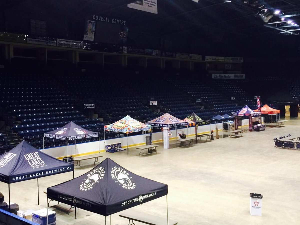 Sneak peek of <a href="/YtownBeerFest/">Youngstown Beer Fest</a> set up! See ya tomorrow!