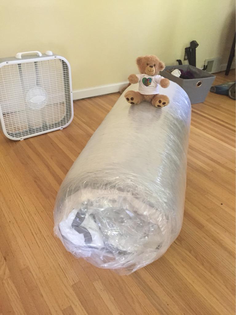 opaquewhite's tweet photo. Got our new Love Bed today and a new friend! I think I will name him Melatonin. ❤️ #thelovebed http://t.co/gLYPoCSUUU