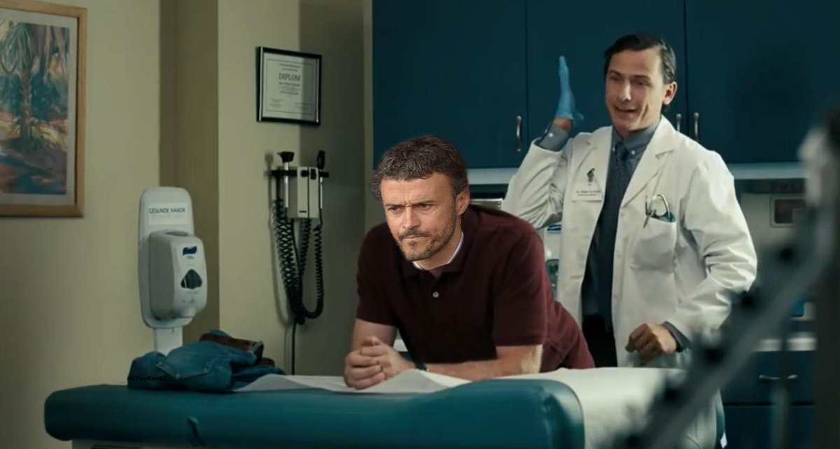 YonEcenarro's tweet image. Défaite 4-0 du Barça. Même le staff est aux soins #LuisEnrique #ATHFCB #AthleticFCB