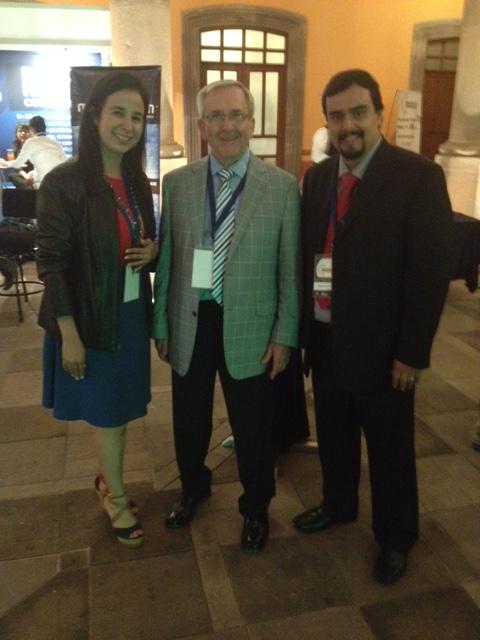 SAGDesignTest's tweet photo. John Starkey with Jose Delgadillo and his wife Lorena at the #ICCC2015 reception last night in after his presentation http://t.co/amewEl4QF3