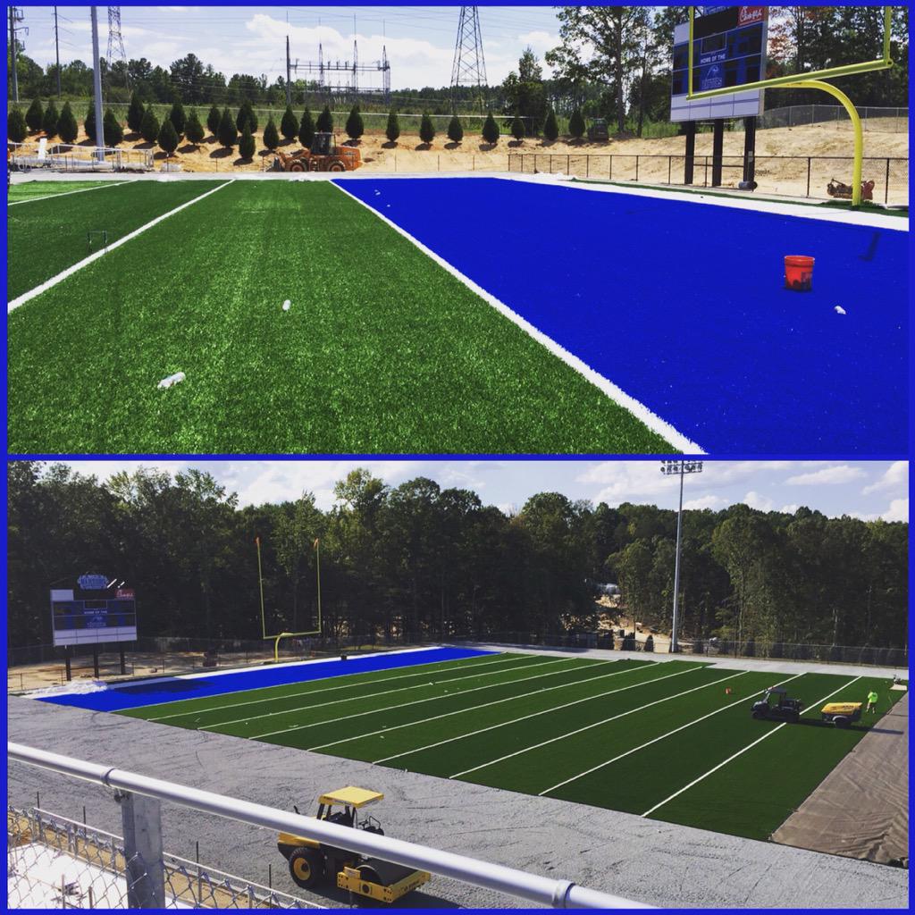 ZContractor's tweet photo. The new football field at Mtn Island Charter School is coming along nicely! ✅ #ZCon #goteam #micharter #raptors 🏈 http://t.co/4K9QiGsJzb