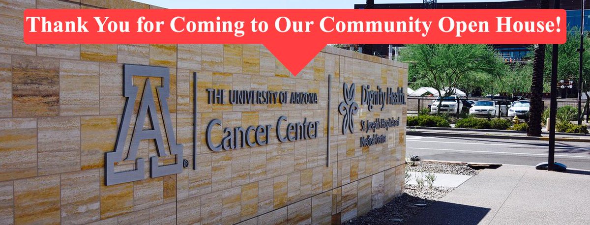 PhxCancerCenter's tweet photo. .@UofA &amp; @DignityHealthAZ thank all those who attended the Cancer Center open house. We're excited to serve #dtPHX. http://t.co/bFHOk1BAAl