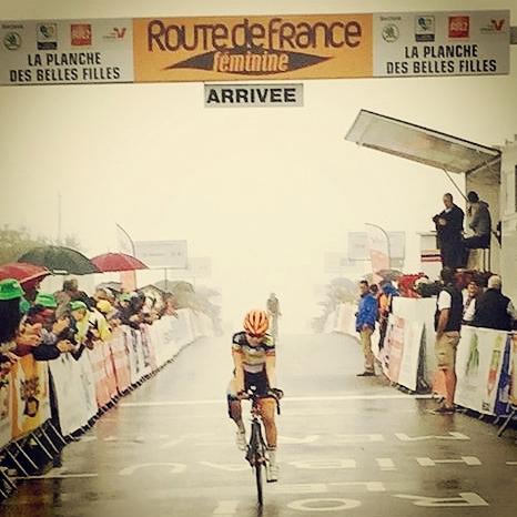 FienDelbaere's tweet photo. Really hard stage today! Tomorrow the last one. @LaRoutedeFrance @teamTSVLA #tsvla #day6 #Laplanchedesbellesfilles http://t.co/XWVTfQTD1S