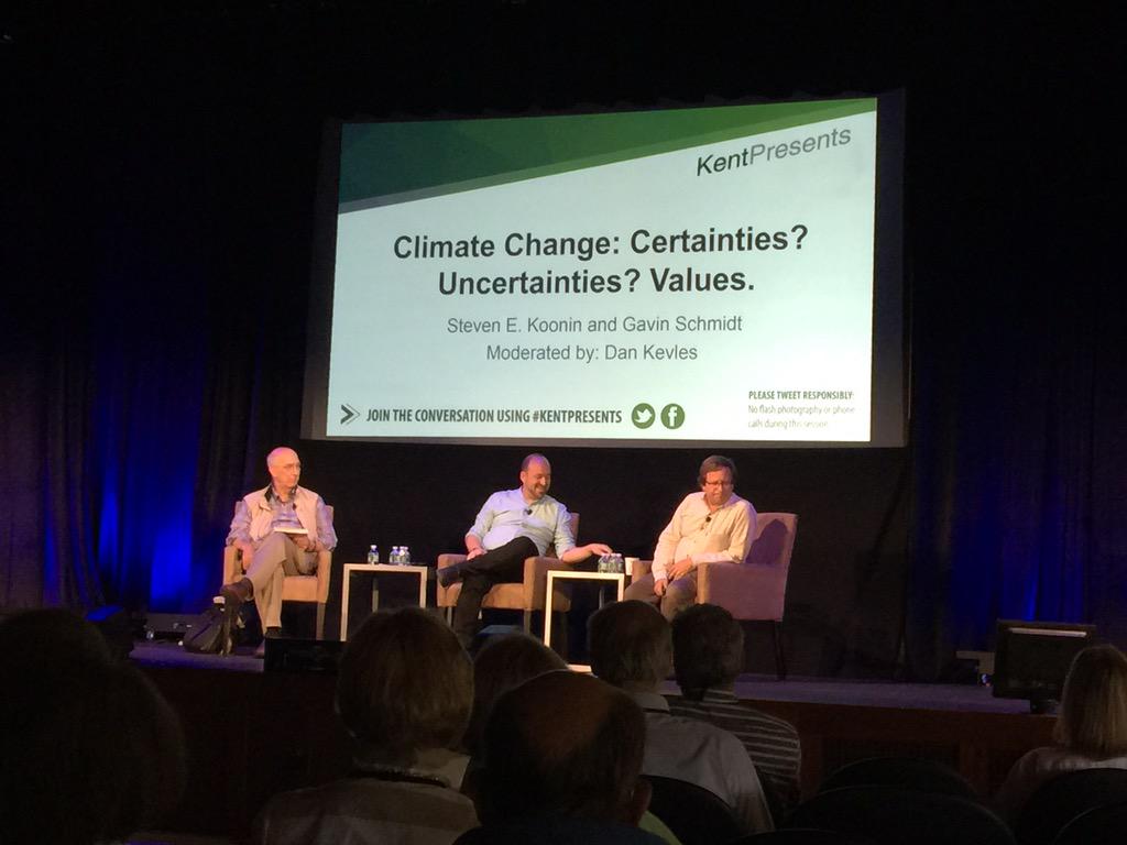 williamdpaiva's tweet photo. Finally...a thoughtful debate on the role of CO2 in climate change!!! #KentPresents #stevenkoonin #gavinschmidt http://t.co/4EfULEQc0d