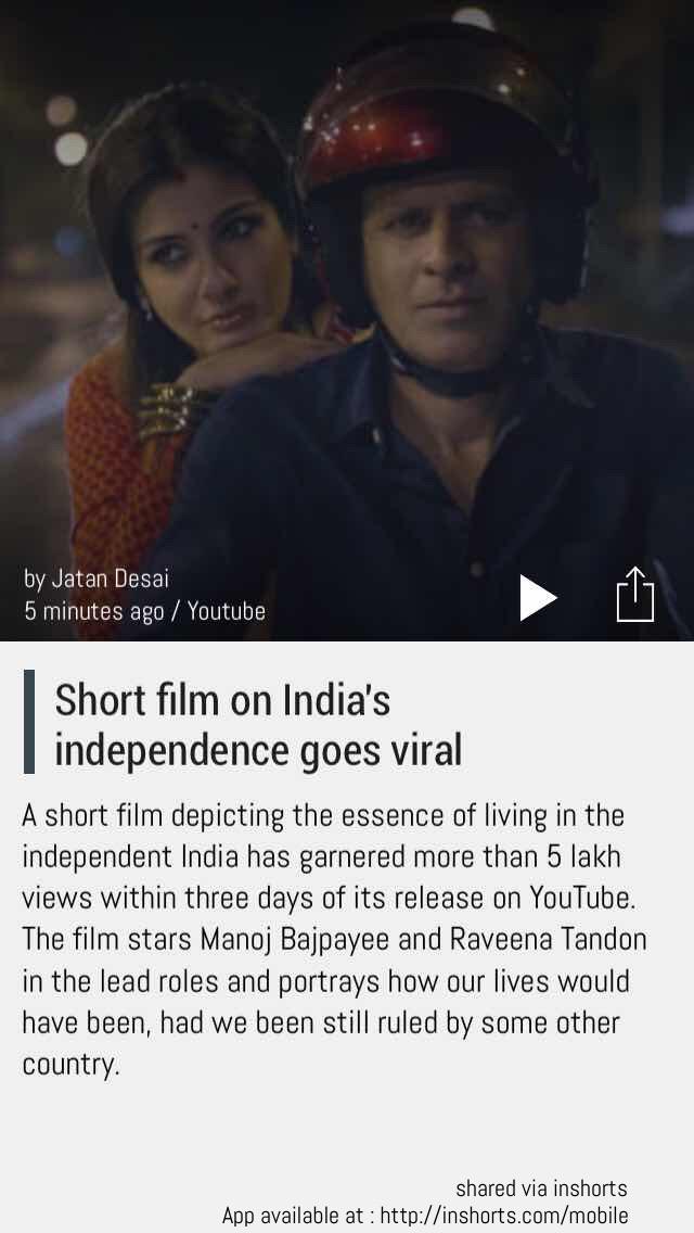 And the #JaiHind is now on <a href="/inshorts/">inshorts</a> also !