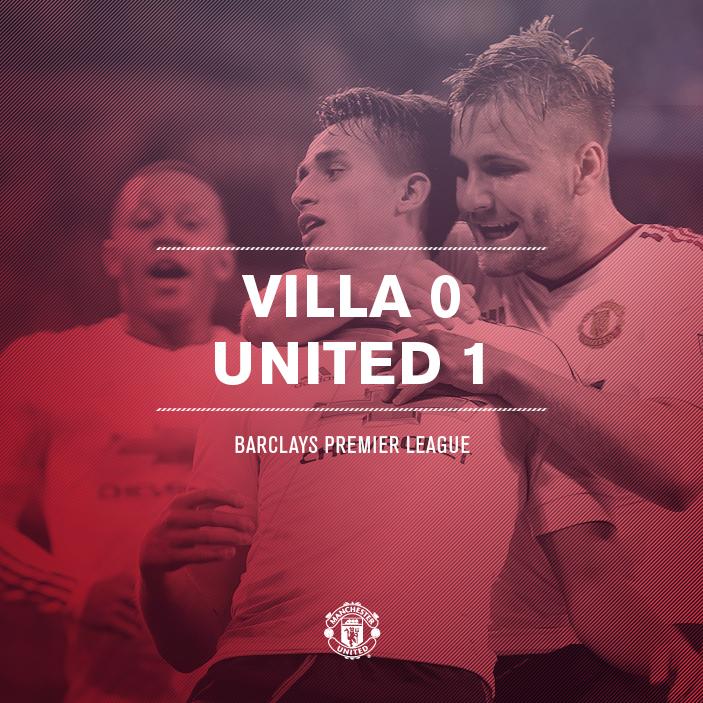 FT: Aston Villa 0 #mufc 1. Dua laga, dua kemenangan untuk United. Kami memimpin klasemen, thanks to Januzaj.