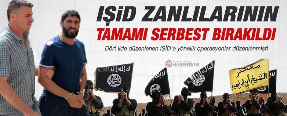 IŞİD'ciler Serbest! 
Tek Dertleri Hizmet!
<a href="/bkenes/">Bulent Kenes</a> @111Psikolog <a href="/34fuzuli34/">Yusuf Yüzlü</a> @gonul_insani_ <a href="/onderaytac/">ÖNDER AYTAÇ prof.dr.</a> <a href="/16Alparslan/">Alparslan</a>