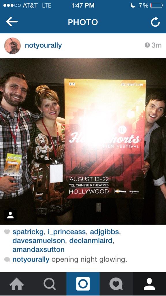 MINIMUMWAGEFILM's tweet photo. fun opening @HollyShorts!  @MINIMUMWAGEFILM plays 8/15 10PM, tix here: http://t.co/XtOi8Ha2JT #redcarpet #ianharding http://t.co/MyM5O4wTeN