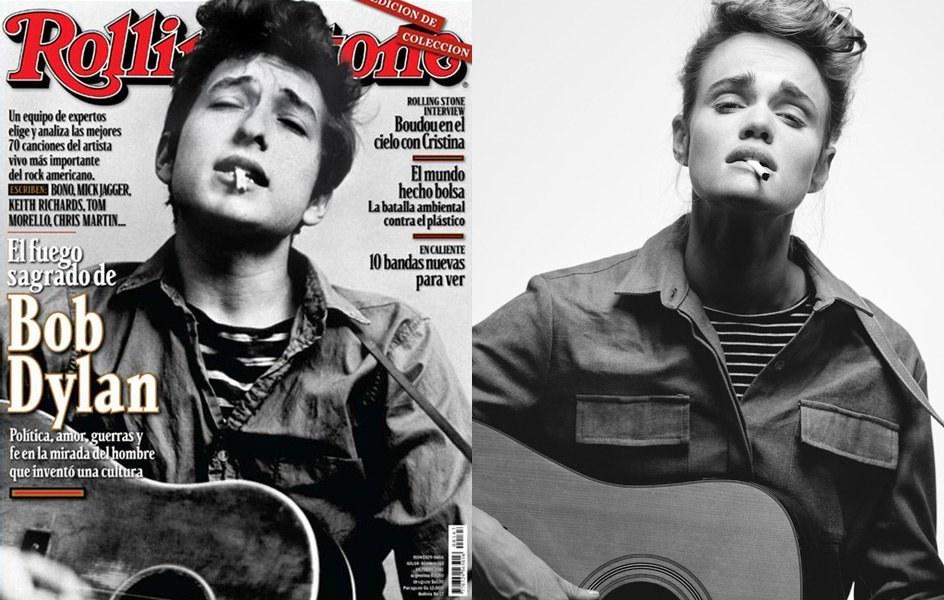 This badass model recreated iconic Rolling Stone covers of male musicians h...