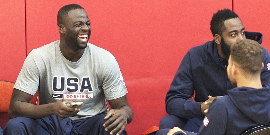 warriors's tweet photo. Think it's safe to say the Dubs had a fun time at #USABMNT minicamp. #USABMNT http://t.co/8nPvYhDO21