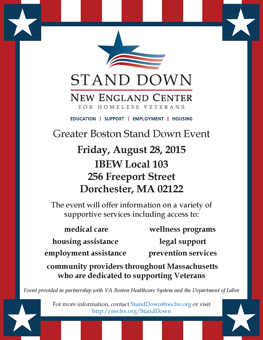 MassEOVS's tweet photo. .@NECHV is hosting a stand down at the end of the month! http://t.co/zmi09MxwZ8