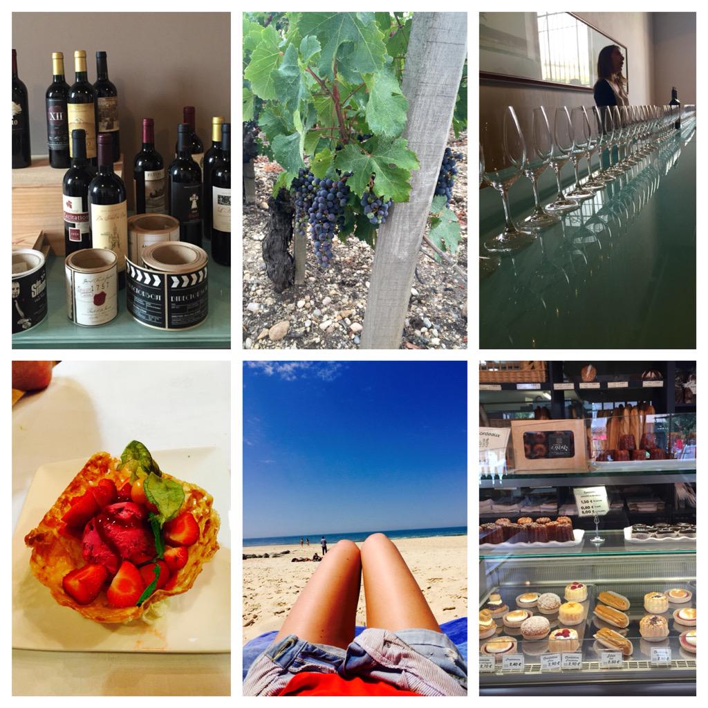 RachGogan's tweet photo. French life ❤️🇫🇷 #wine #sun #pastries #happy http://t.co/6PEYv7KKsV