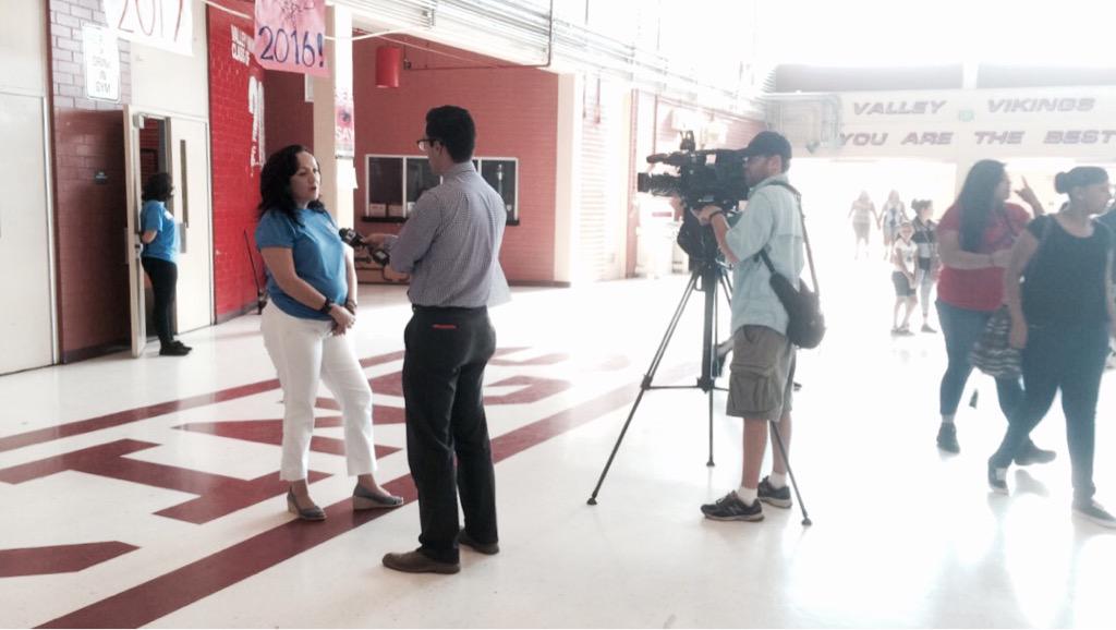 KarlCatarata's tweet photo. Today, I had the wonderful opportunity to get interviewed by @KTNV with my fellow @Valley_Vikings ! #FreshOrientation http://t.co/wy45KOd1PI