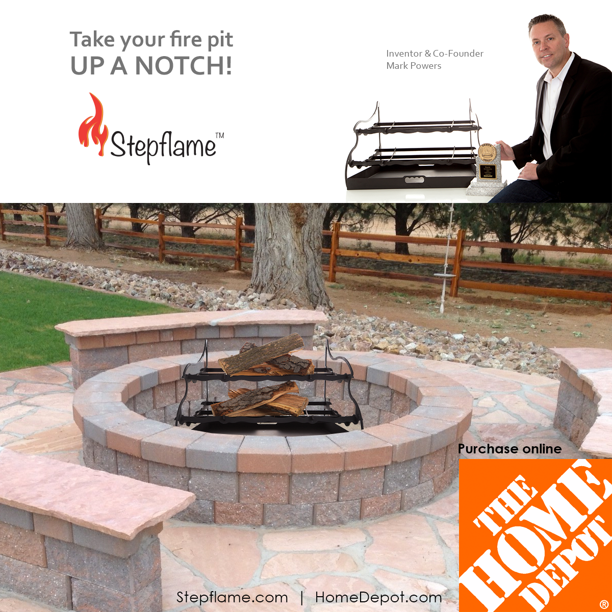 Stepflame's tweet image. Your #outdoor #firepit and #backyard fun just got better. Get yours @HomeDepot #Stepflame homedepot.com/s/stepflame?NC…