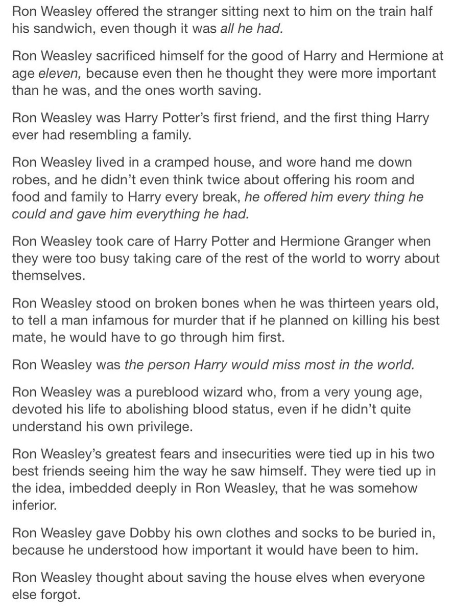 Hogwarts_Logics's tweet photo. If you don't love Ron Weasley, I don't know what books you were reading but they weren't the same ones I did http://t.co/lpI7s2D6CA