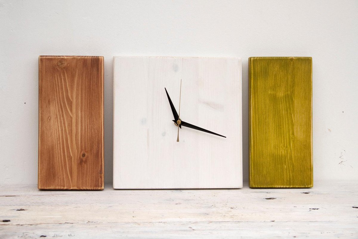 ArtGlamour's tweet image. Modern Wall Clock, Wooden, Minimal decor, 3 piece yew, white, … etsy.me/1H8Bd2r #artglamour #RusticWallClock