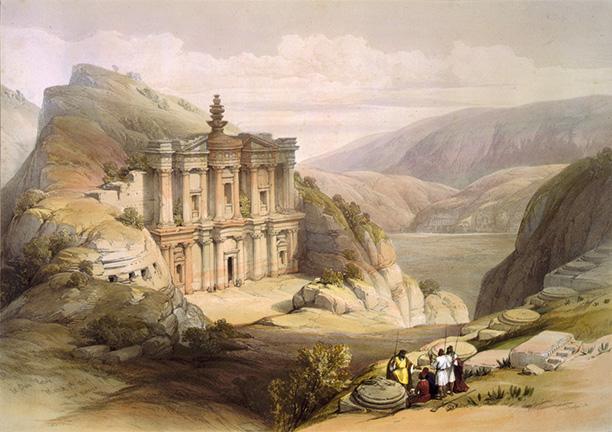 HistoryToday's tweet photo. August 22nd, 1812: the ‘lost’ city of Petra re-emerges. http://t.co/cdxylUuKIm http://t.co/peA2FmKXvc