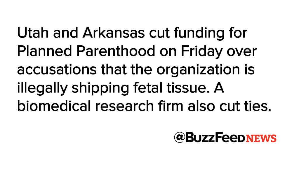 BuzzFeedNews's tweet photo. More States Defund Planned Parenthood Amid Fetal Tissue Controversy http://t.co/ccMFMEZkZ3 http://t.co/vwJCdU29gC