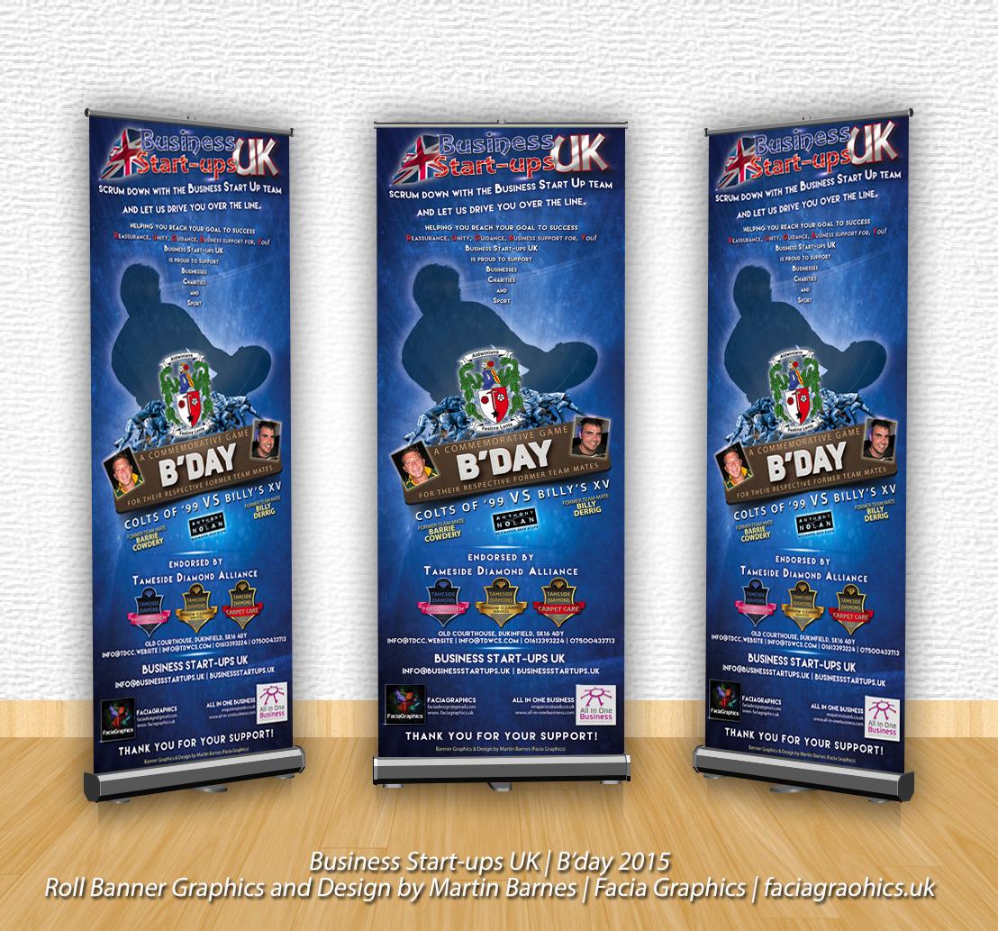 MBDesignmb's tweet image. Roll Banner Design for BSU UK and endorsement of the Commemorative Rugby Event supporting Blood Cancer Charity Event.