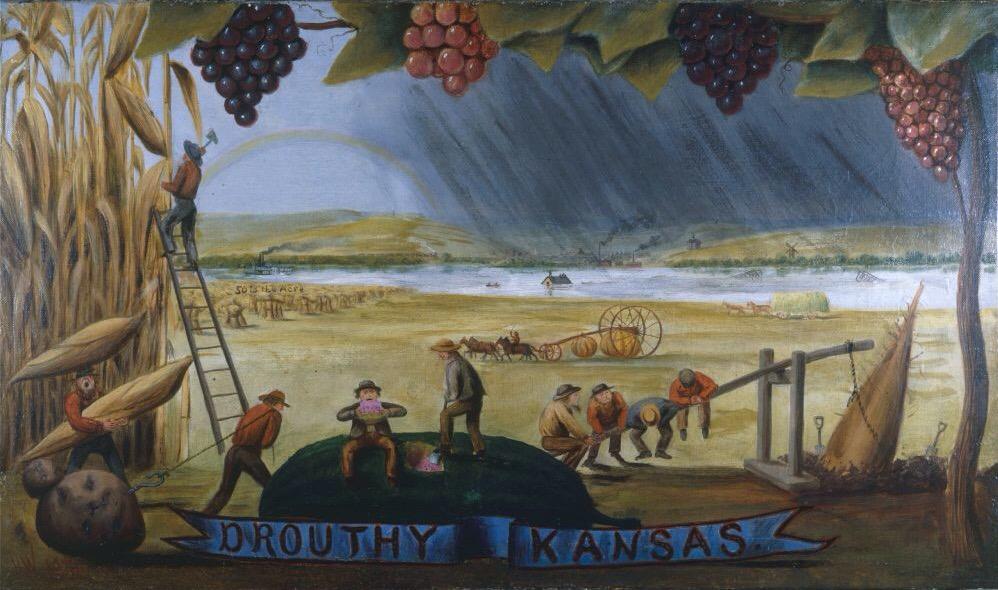 ProblemsKansas1's tweet image. Here's Kansas in one  picture! 🌻🌾☔️🌈