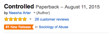 An exciting moment in the CONTROLLED journey thus far! Purchase your copy on Amazon! amazon.com/Controlled-Nee… #memoir