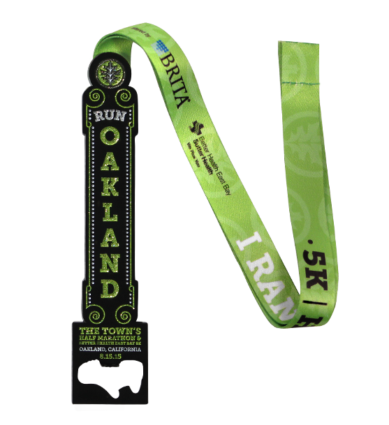 thetownshalf's tweet photo. Are you ready to #RunOak TOMORROW and earn this baby? Get a good night's rest because tomorrow you SMASH GOALS! http://t.co/9XN5VpNXEn