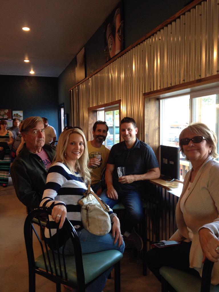 ChetcoBrew's tweet image. From whence the Hop Duster came! #craftbeer Dusty Bodman and his family! Photo bombed by brewer mike #newipa