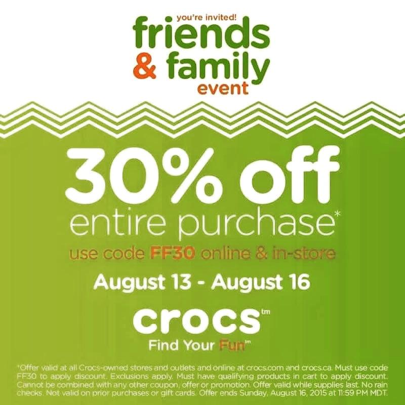 crocs in store coupon