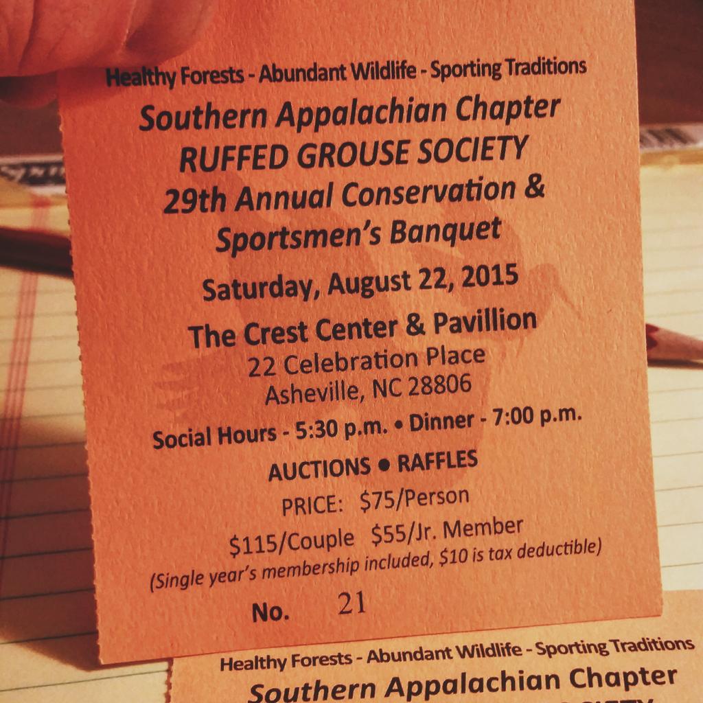 wncwildlife's tweet photo. @RGS_AWS Pumped to talk #uplandhunting #birddogs &amp; #youngforests in #Asheville next wknd! #ruffedgrousesociety http://t.co/OwVbuUWcjL