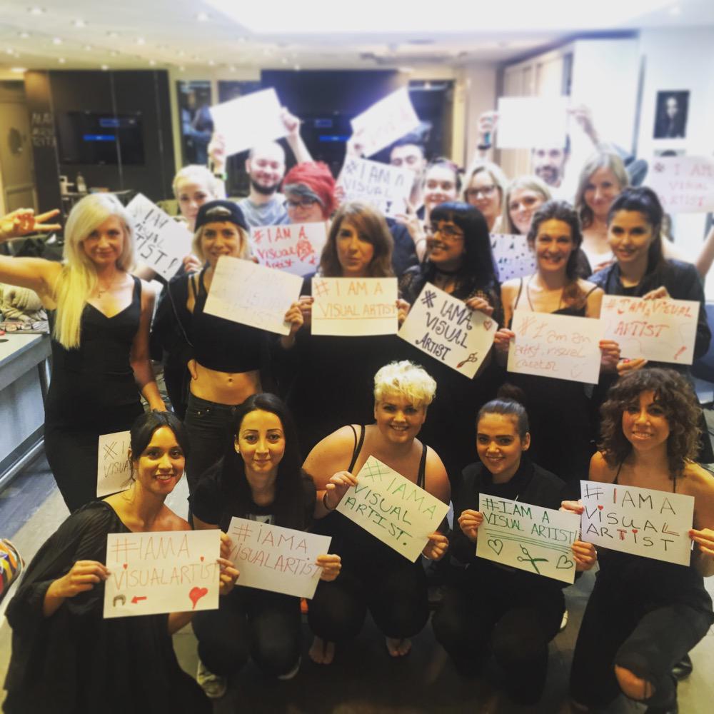 suzannealphonse's tweet photo. @sassEden #IamAvisualArtist #hairdresser #craft#cut#vidalsassoon #london #headmasters #colour #artist #team #work http://t.co/qdeJQh2tkl