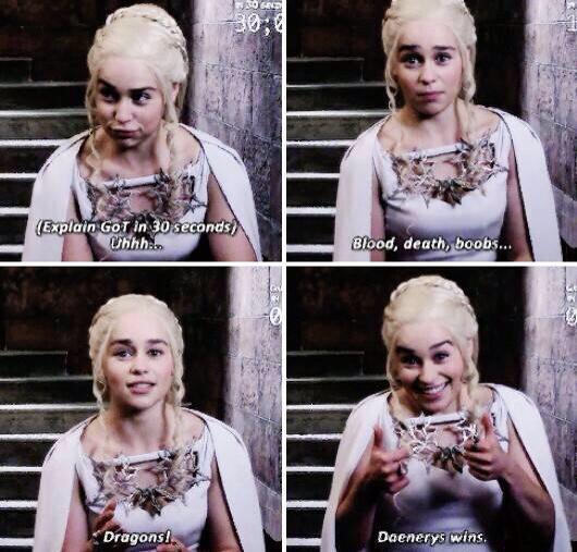 Daenerys's tweet photo. Game of Thrones in 30 seconds http://t.co/uRtRKG8CAc