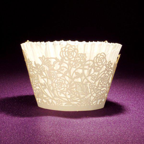 PPPStationery's tweet photo. #Love our #Rose #Vine #cupcake #wrapper ! In gold, white & ivory. http://t.co/8l22g92OfJ #prettypartypaper #wedding http://t.co/L2DwbPz7Im