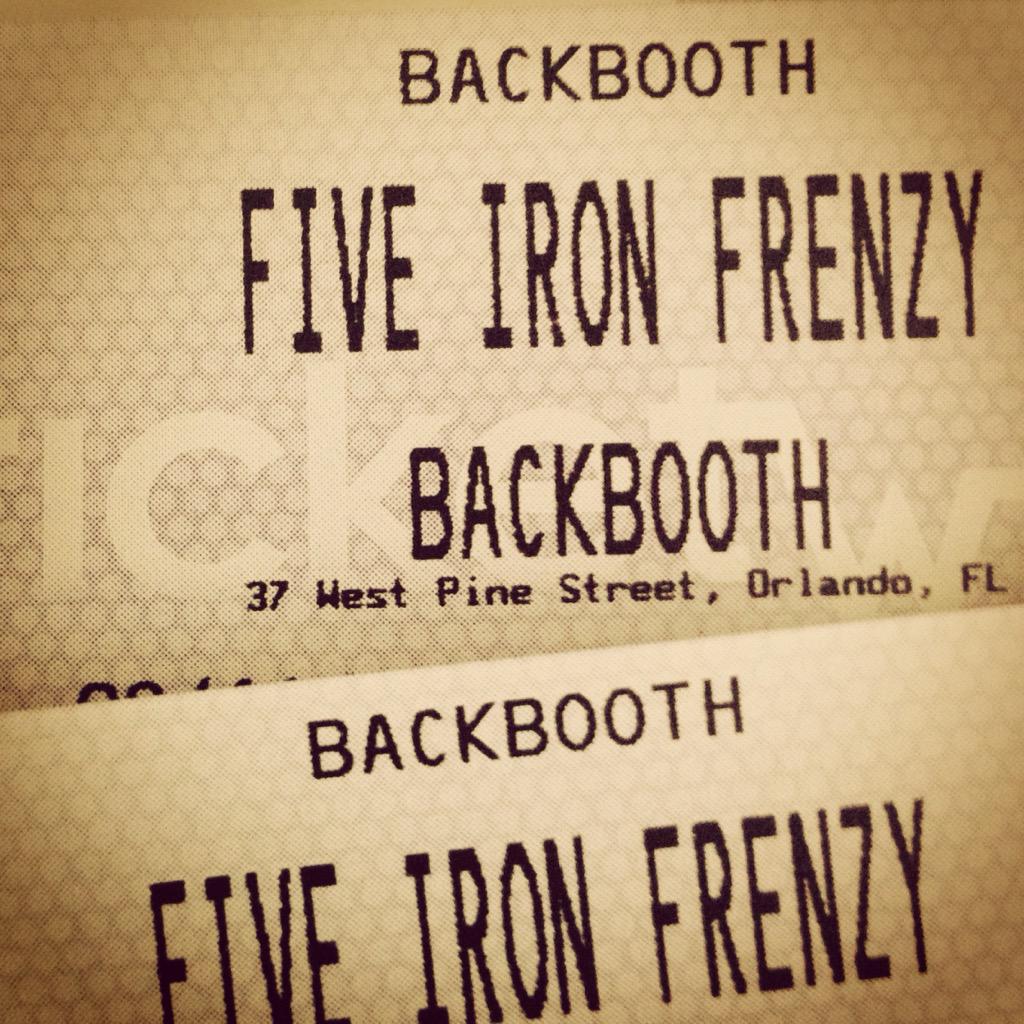 wiatt's tweet photo. Had a great time tonight with good friends and @fiveironfrenzy in Orlando @Backbooth #skaisdead #fiveironfrenzy http://t.co/ILtRwJlYtO