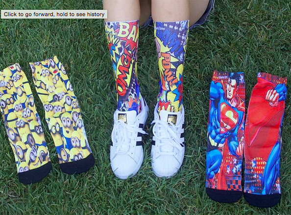 RealFortyThree's tweet photo. Make a statement #fashion #mensfashion #swag #Minions #superheroes #Adidas #superstars #SockGame #sneakersaddict http://t.co/AX1aOf8Oeo