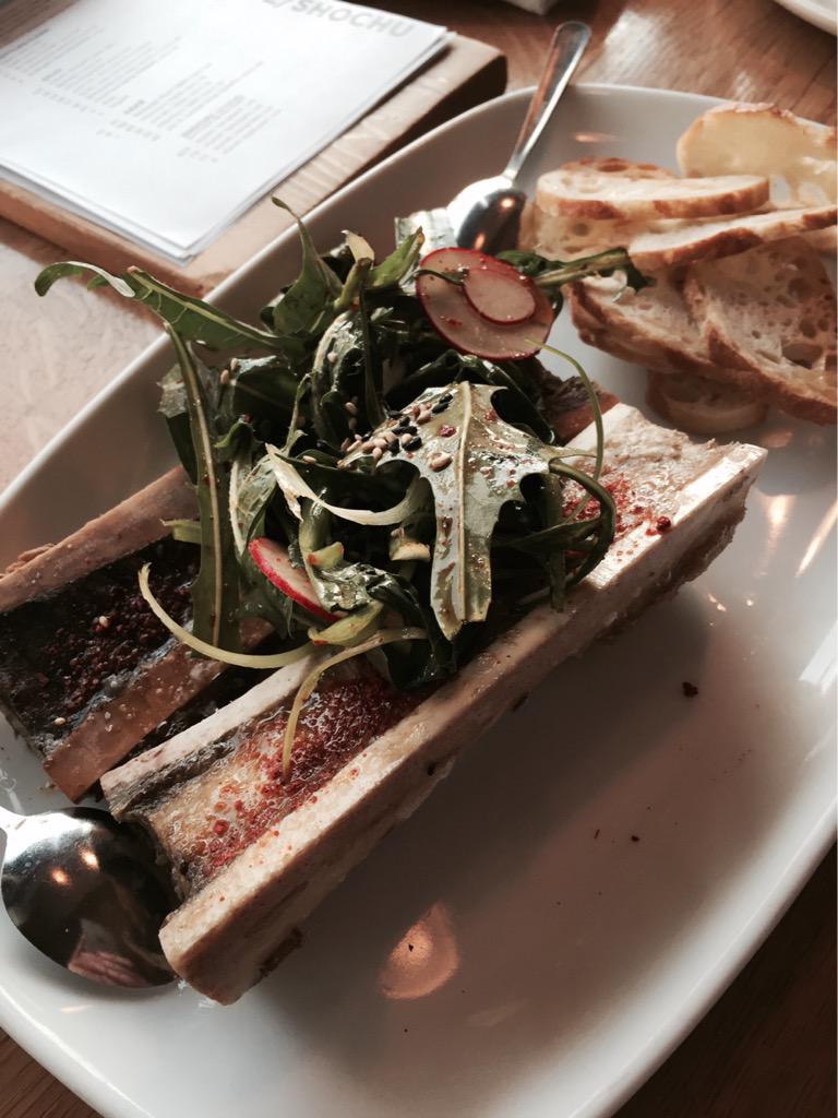 farmerkern's tweet photo. Smoked bone marrow... It's gonna take some getting used to. http://t.co/DgLyc09s6O