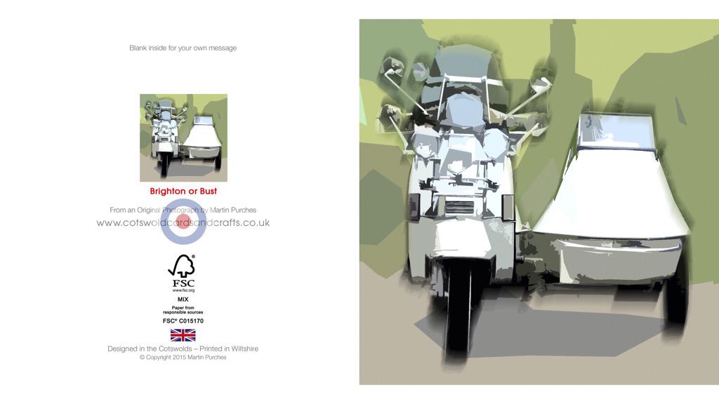 @MODWEARUK "Brighton or Bust" Available as card or ltd edition print from cotswoldcardsandcrafts.co.uk