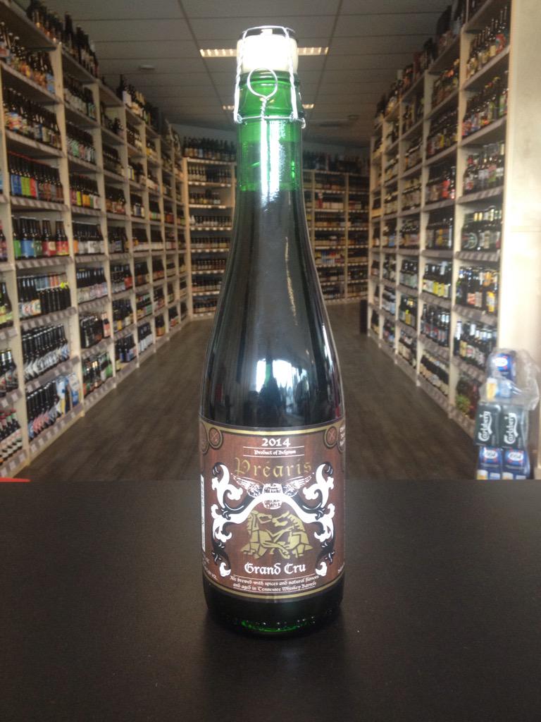 Nieuw binnen van Prearis de Grand Cru 2014 aged in Tennesee Whiskey Barrels we zijn vandaag open tot 18:00 uur
