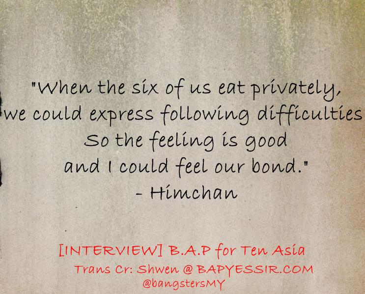 bangstersMY's tweet photo. #BAPQuote #HimchanQuote http://t.co/DdlIlfsHyd