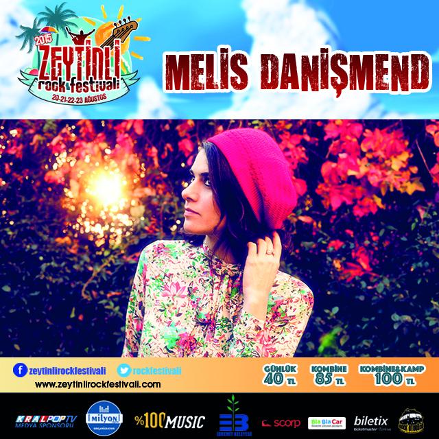 22 Ağustos Cumartesi günü <a href="/melisdanismend/">Melis Danişmend</a> Zeytinli Rock Fest'te! 
Bizce kaçırmayın!
