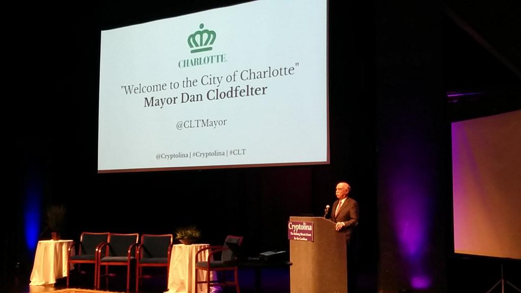 TriCareerDev's tweet photo. @CLTMayor thanks for joining us at #cryptolina !! http://t.co/RRsybfnSqY