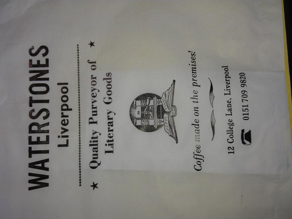 WaterstonesLPL's tweet image. @waterstones We&apos;ve got our own bags printed thanks to #Juniperpress. Just the size for a paperback. Lovely.