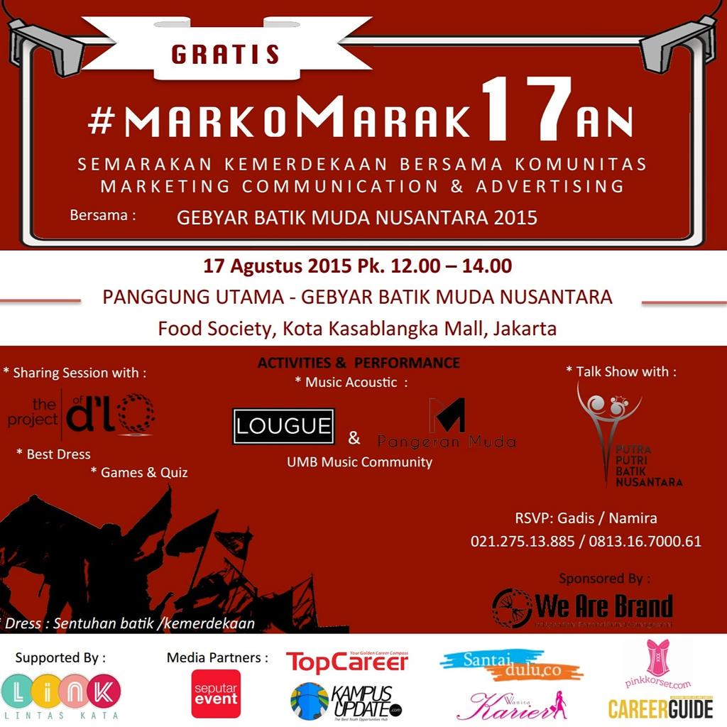 KampusUpdate's tweet photo. Ikuti Sharing @dyaloretta founder @ProjectOf_DLO dalam prelaunching buku bertema Personal Branding di #markoMarak17an http://t.co/W1s8xZ4Xbf