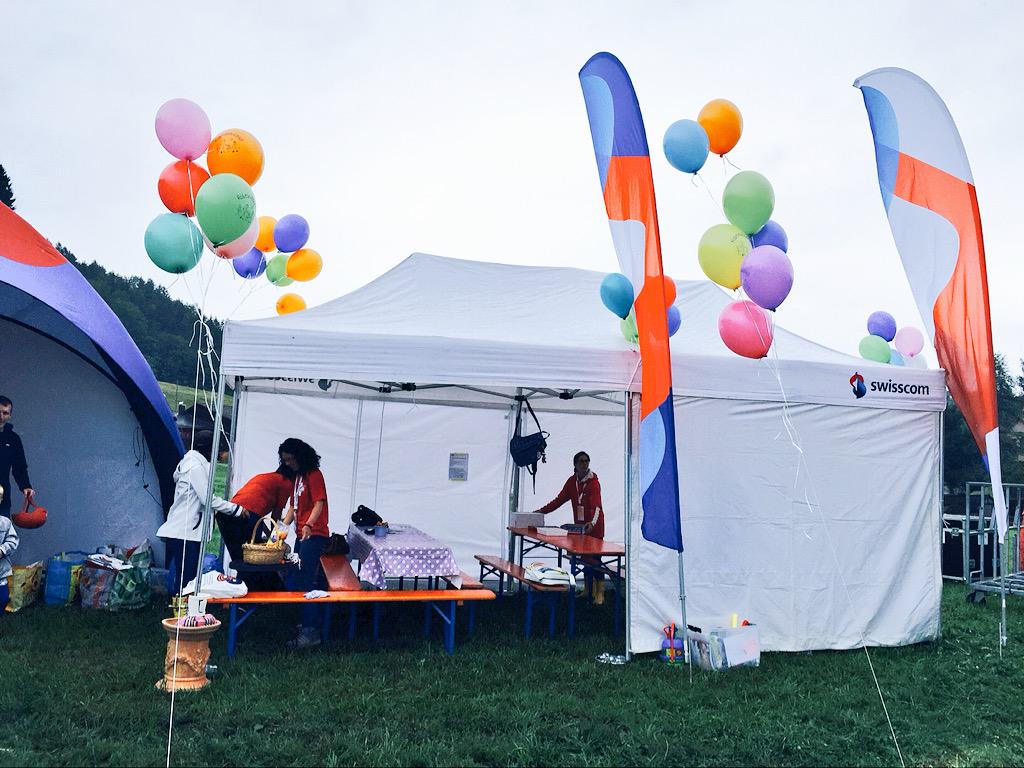 The Simon Ammann parcours and the familiezone are ready.. All the kids are welcome 🎉 #SommerGP2015