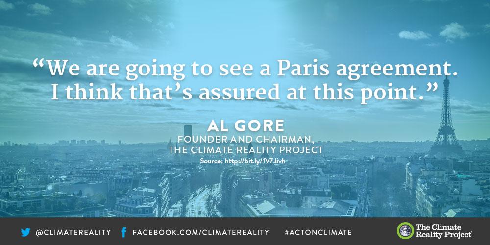 ClimateReality's tweet photo. It's halftime on the #RoadToParis. And there are plenty of reasons for #ClimateHope http://t.co/01kpFqATPa #COP21 http://t.co/6tBOKCFRDm