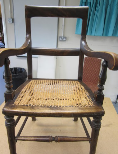 Bfly_Upholstery's tweet image. Cane chair before and cane chair after #learntanewskill