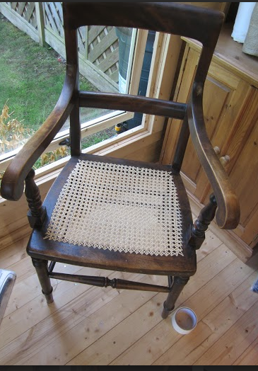 Bfly_Upholstery's tweet image. Cane chair before and cane chair after #learntanewskill