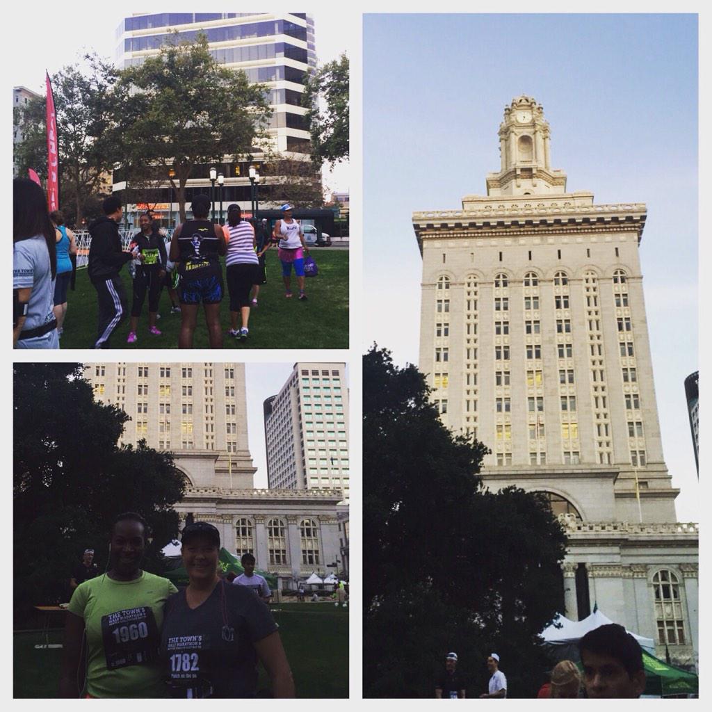 thetownshalf's tweet photo. It's a beautiful morning and we're hanging out with great people! #RUNOAK http://t.co/Co2PVoYqJu