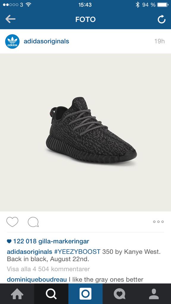 SIZESweden's tweet photo. Finally a pair of decent looking Yeezy Boosts! http://t.co/vBzP22RfYr